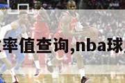 nba球员效率值查询,nba球员效率指数